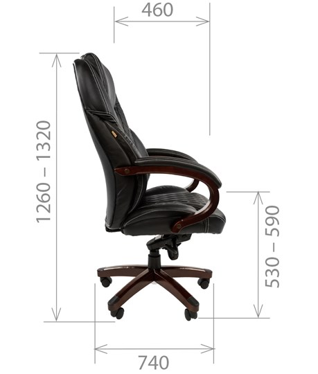Офисное кресло CHAIRMAN 406, черный в Магадане - изображение 2