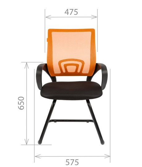 Кресло офисное CHAIRMAN 696V, цвет оранжевый в Магадане - изображение 1