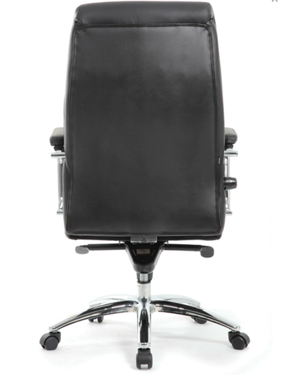 Офисное кресло из натуральной кожи BRABIX PREMIUM "Phaeton EX-502", хром, черное, 530882 в Магадане - изображение 3