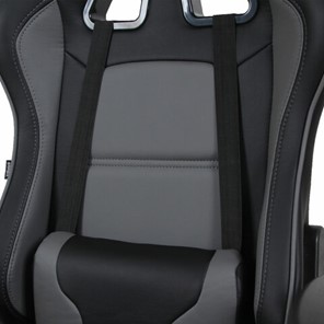Кресло офисное Brabix GT Racer GM-100 (две подушки, экокожа, черное/серое) 531926 в Магадане - предосмотр 6