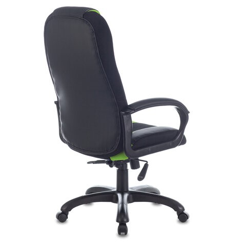 Компьютерное кресло Brabix Premium Rapid GM-102 (экокожа/ткань, черное/зеленое) в Магадане - изображение 2