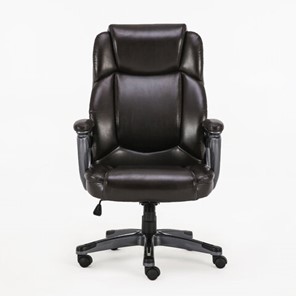 Офисное кресло Brabix Premium Favorite EX-577 (пружинный блок, рециклир. кожа, коричневое) 531936 в Магадане - предосмотр 2