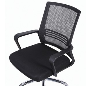 Кресло компьютерное Brabix Daily MG-317 (с подлокотниками, хром, черное) 531833 в Магадане - предосмотр 5