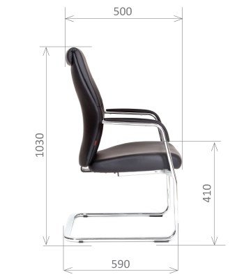 Кресло CHAIRMAN Vista V Экокожа премиум черная в Магадане - изображение 2
