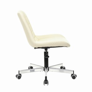 Кресло офисное Brabix Deco MG-316 (без подлокотников, пятилучие серебристое, экокожа, слоновая кость) 532081 в Магадане - предосмотр 1