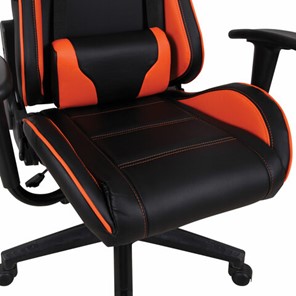 Кресло офисное Brabix GT Racer GM-100 (две подушки, экокожа, черное/оранжевое) в Магадане - предосмотр 8