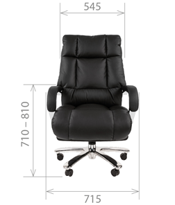 Кресло компьютерное CHAIRMAN 405 черное нат.кожа/экокожа в Магадане - предосмотр 3
