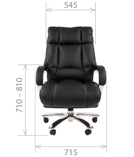 Кресло компьютерное CHAIRMAN 405 черное нат.кожа/экокожа в Магадане - изображение 3