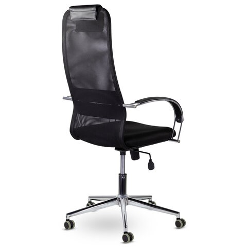Кресло Brabix Premium Pilot EX-610 CH (хром, ткань-сетка, черное) 532417 в Магадане - изображение 3