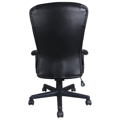 Офисное кресло Brabix Optima MG-370 (с подлокотниками, экокожа/ткань, черное) 531580 в Магадане - изображение 2