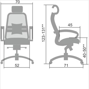 Офисное кресло Samurai S-2.04, серый в Магадане - предосмотр 4