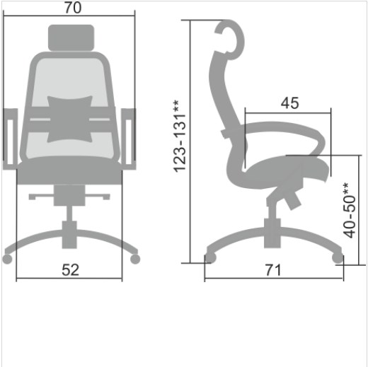 Офисное кресло Samurai S-2.04, серый в Магадане - изображение 4