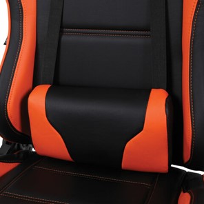 Кресло офисное Brabix GT Racer GM-100 (две подушки, экокожа, черное/оранжевое) в Магадане - предосмотр 7