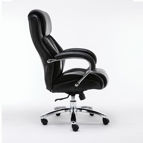 Кресло компьютерное Brabix Premium Status HD-003 (рециклированная кожа, хром, черное) в Магадане - предосмотр 1
