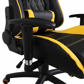 Кресло компьютерное Brabix GT Master GM-110 (две подушки, экокожа, черное/желтое) в Магадане - предосмотр 9