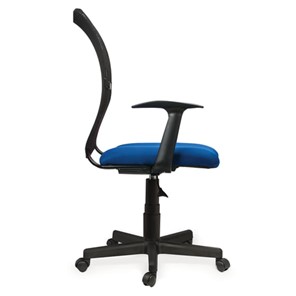 Кресло компьютерное Brabix Spring MG-307 (с подлокотниками, комбинированное синее/черное TW) в Магадане - предосмотр 1