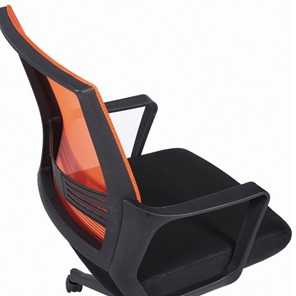 Кресло компьютерное Brabix Balance MG-320 (с подлокотниками, комбинированное черное/оранжевое) в Магадане - предосмотр 7