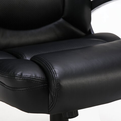 Офисное кресло Brabix Premium Favorite EX-577 (пружинный блок, рециклированная кожа, черное) 531934 в Магадане - изображение 8