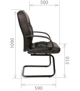 Кресло CHAIRMAN 416V экокожа черная в Магадане - предосмотр 2