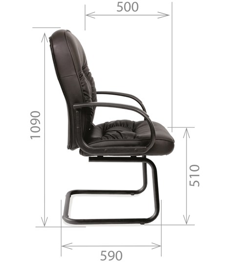Кресло CHAIRMAN 416V экокожа черная в Магадане - изображение 2