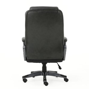 Кресло компьютерное Brabix Premium Favorite EX-577 (пружинный блок, рециклированная кожа, серое) 531935 в Магадане - предосмотр 4