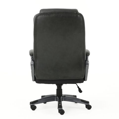 Кресло компьютерное Brabix Premium Favorite EX-577 (пружинный блок, рециклированная кожа, серое) 531935 в Магадане - изображение 4