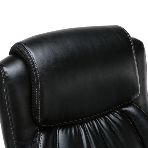 Кресло компьютерное Brabix Premium Status HD-003 (рециклированная кожа, хром, черное) в Магадане - изображение 5
