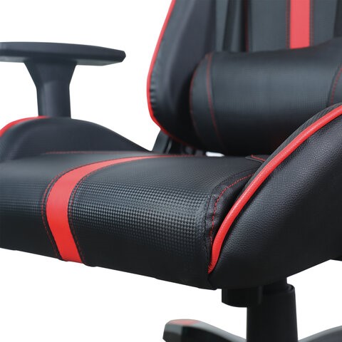 Офисное кресло Brabix GT Carbon GM-120 (две подушки, экокожа, черное/красное) 531931 в Магадане - изображение 9