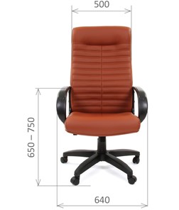 Офисное кресло CHAIRMAN 480 LT, экокожа, цвет коричневый в Магадане - предосмотр 1