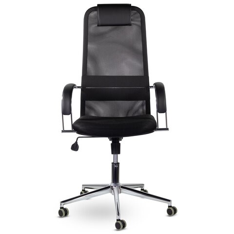 Кресло Brabix Premium Pilot EX-610 CH (хром, ткань-сетка, черное) 532417 в Магадане - изображение 2