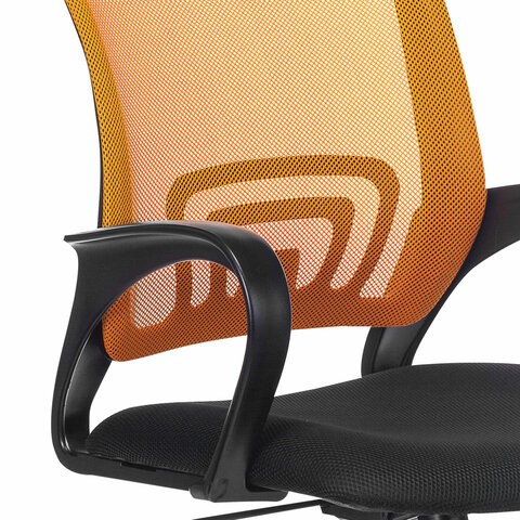 Компьютерное кресло Brabix Fly MG-396 (с подлокотниками, сетка, оранжевое/черное) в Магадане - изображение 4