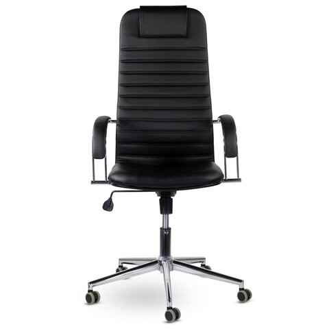 Кресло Brabix Premium Pilot EX-610 CH (хром, кожзам, черное) в Магадане - изображение 2