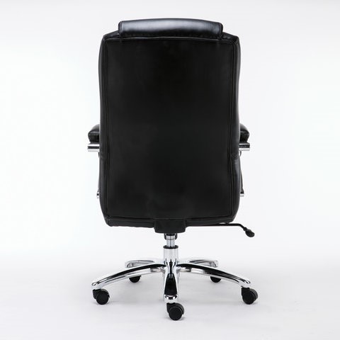 Кресло компьютерное Brabix Premium Status HD-003 (рециклированная кожа, хром, черное) в Магадане - изображение 3