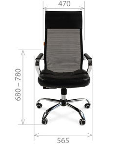 Кресло компьютерное CHAIRMAN 700 сетка, цвет черный в Магадане - предосмотр 1