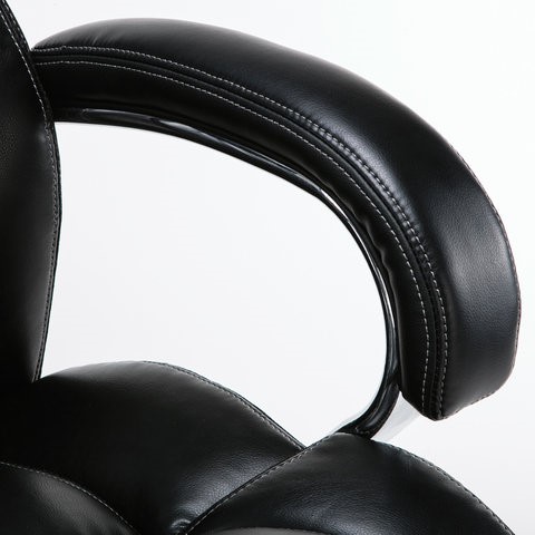 Кресло компьютерное Brabix Premium Status HD-003 (рециклированная кожа, хром, черное) в Магадане - изображение 8