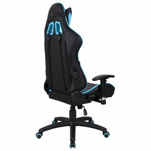 Кресло компьютерное Brabix GT Master GM-110 (две подушки, экокожа, черное/голубое) 531928 в Магадане - предосмотр 2
