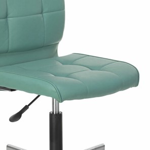 Кресло офисное Brabix Stream MG-314 (без подлокотников, пятилучие серебристое, экокожа, серо-голубое) в Магадане - предосмотр 4