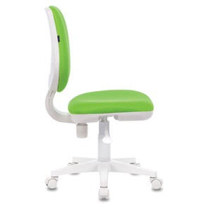 Кресло офисное Brabix Fancy MG-201W (без подлокотников, пластик белый, салатовое) в Магадане - предосмотр 2
