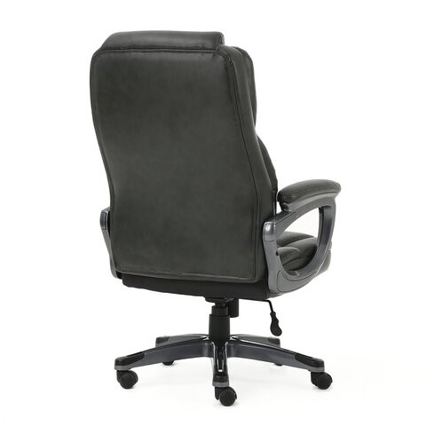 Кресло компьютерное Brabix Premium Favorite EX-577 (пружинный блок, рециклированная кожа, серое) 531935 в Магадане - изображение 3