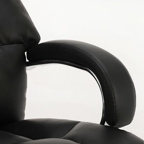 Кресло Brabix Premium Bomer HD-007 (рециклированная кожа, хром, черное) в Магадане - предосмотр 4