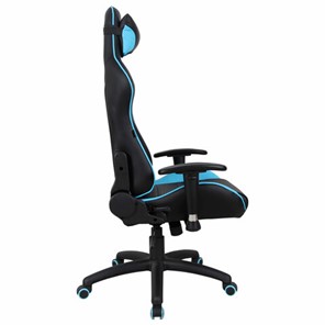 Кресло компьютерное Brabix GT Master GM-110 (две подушки, экокожа, черное/голубое) 531928 в Магадане - предосмотр 1