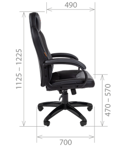 Офисное кресло CHAIRMAN GAME 17, цвет черный / серый в Магадане - предосмотр 2