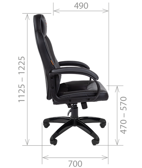 Офисное кресло CHAIRMAN GAME 17, цвет черный / серый в Магадане - изображение 2