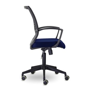 Кресло офисное Brabix Wings MG-309 (пластик черный, сетка, черное/синее) 532013 в Магадане - предосмотр 1
