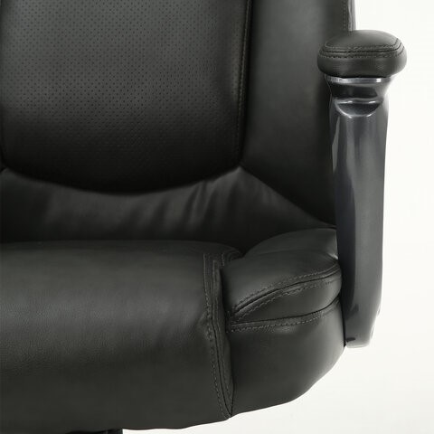 Кресло компьютерное Brabix Premium Favorite EX-577 (пружинный блок, рециклированная кожа, серое) 531935 в Магадане - изображение 11