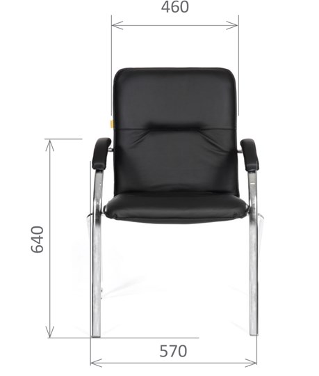 Офисное кресло CHAIRMAN 850 Экокожа Terra 118 черная в Магадане - изображение 1