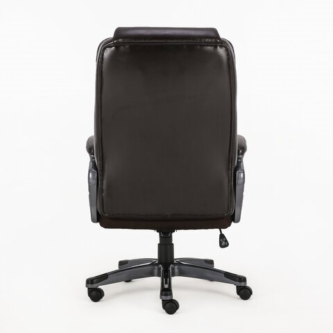 Офисное кресло Brabix Premium Favorite EX-577 (пружинный блок, рециклир. кожа, коричневое) 531936 в Магадане - изображение 4