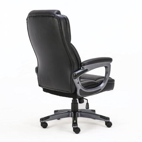 Офисное кресло Brabix Premium Favorite EX-577 (пружинный блок, рециклированная кожа, черное) 531934 в Магадане - изображение 3