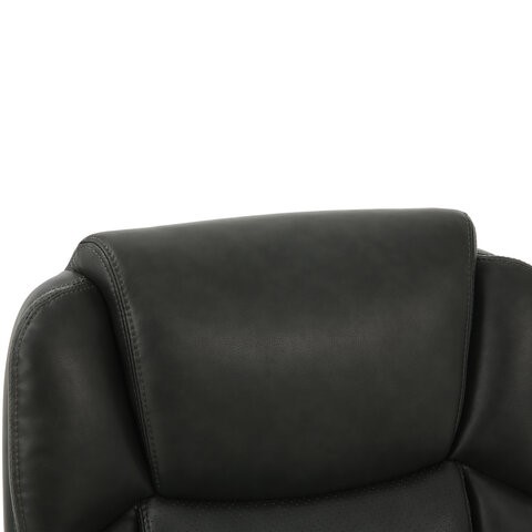 Кресло компьютерное Brabix Premium Favorite EX-577 (пружинный блок, рециклированная кожа, серое) 531935 в Магадане - изображение 5