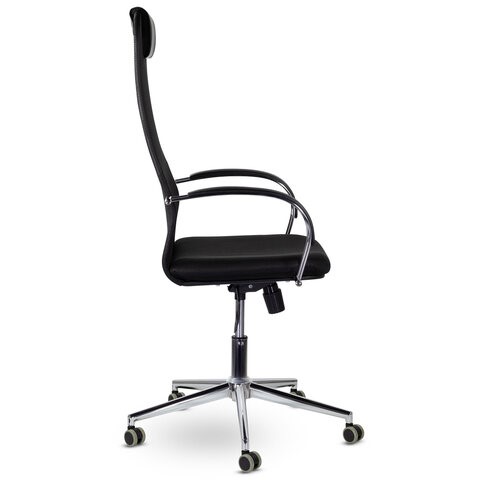 Кресло Brabix Premium Pilot EX-610 CH (хром, ткань-сетка, черное) 532417 в Магадане - изображение 1
